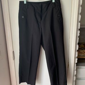 Sandro Capri cropped wide leg  black trouser pants